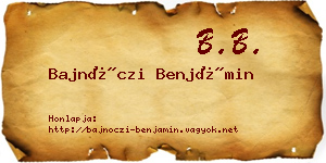 Bajnóczi Benjámin névjegykártya