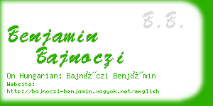 benjamin bajnoczi business card